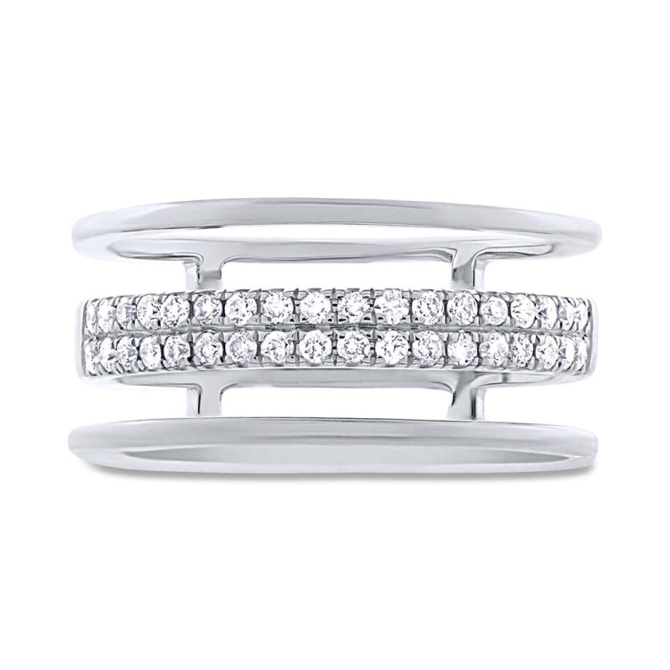 0.34ct 14k White Gold Diamond Lady's Ring Size 10