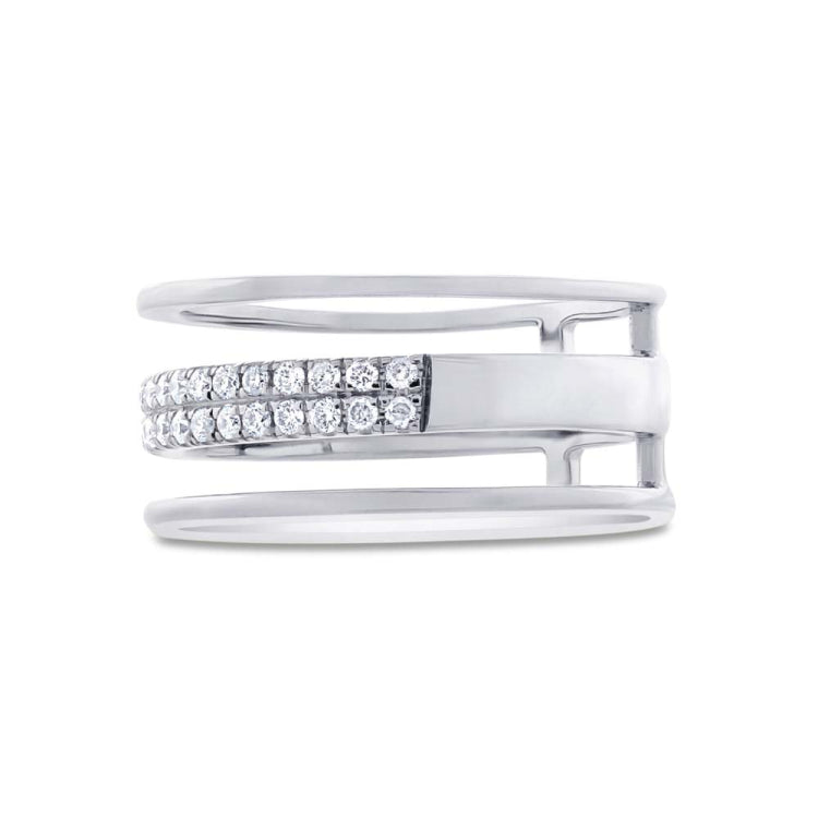 0.34ct 14k White Gold Diamond Lady's Ring Size 10