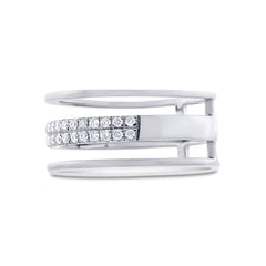 0.34ct 14k White Gold Diamond Lady's Ring Size 10