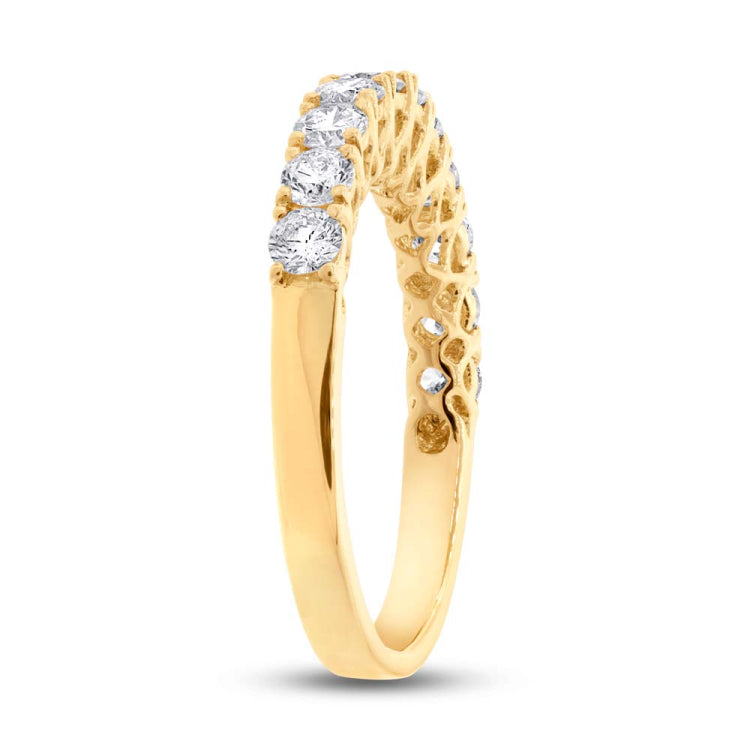 0.84ct 18k Yellow Gold Diamond Lady's Band Size 6