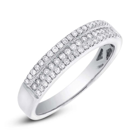 0.26ct 14k White Gold Diamond Lady's Band Size 5.5