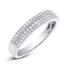 0.26ct 14k White Gold Diamond Lady's Band Size 5.5