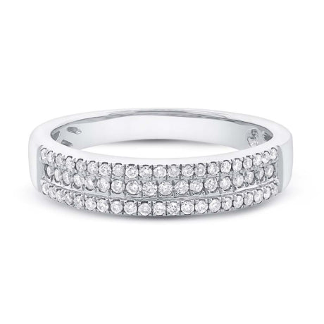 0.26ct 14k White Gold Diamond Lady's Band Size 5.5