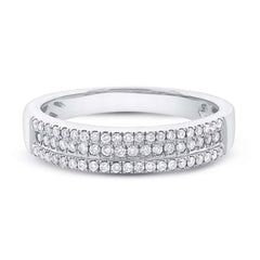 0.26ct 14k White Gold Diamond Lady's Band Size 5.5