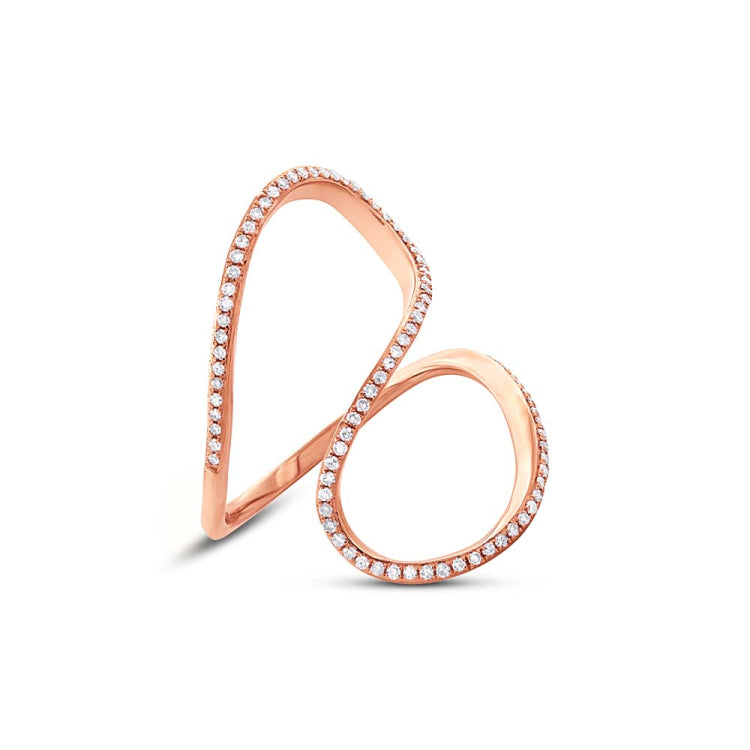 0.25ct 14k Rose Gold Diamond Lady's Ring Size 6