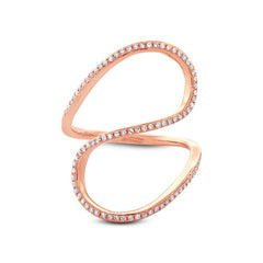 0.25ct 14k Rose Gold Diamond Lady's Ring Size 6