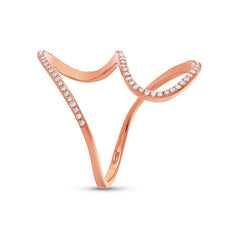 0.25ct 14k Rose Gold Diamond Lady's Ring Size 6