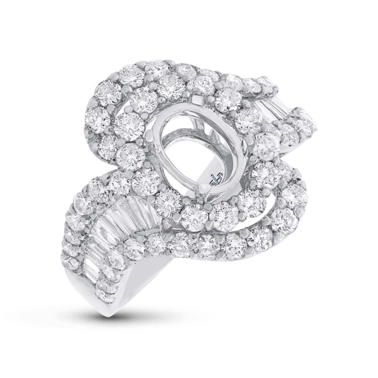1.96ct 18k White Gold Diamond Semi-mount Ring