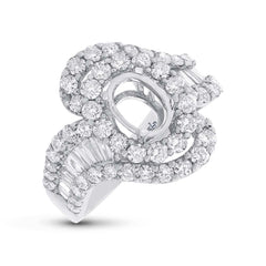 1.96ct 18k White Gold Diamond Semi-mount Ring