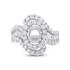 1.96ct 18k White Gold Diamond Semi-mount Ring