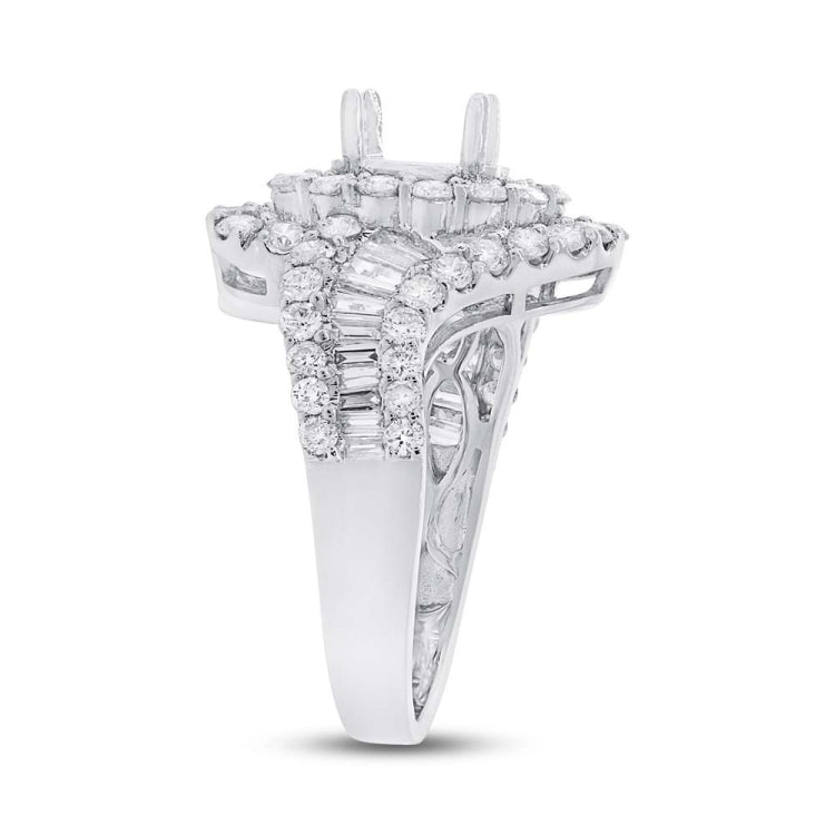 1.96ct 18k White Gold Diamond Semi-mount Ring