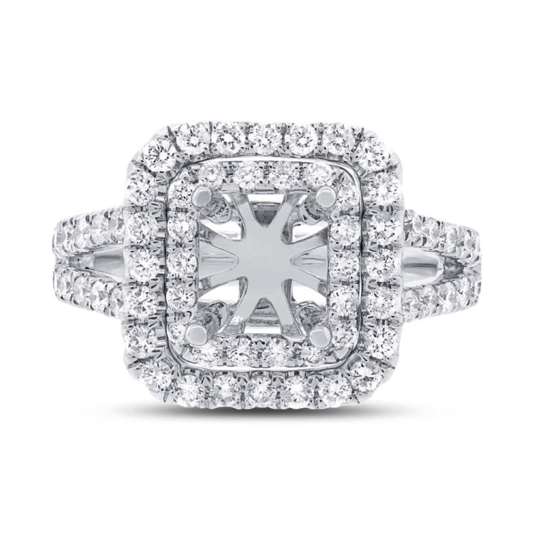 1.01ct 14k White Gold Diamond Semi-mount Ring