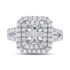 1.01ct 14k White Gold Diamond Semi-mount Ring