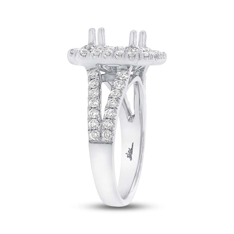 1.01ct 14k White Gold Diamond Semi-mount Ring