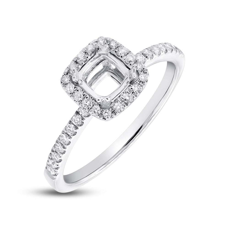 0.25ct 14k White Gold Diamond Semi-mount Ring