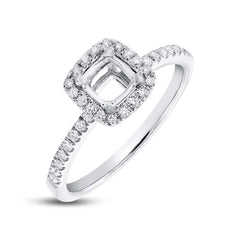 0.25ct 14k White Gold Diamond Semi-mount Ring