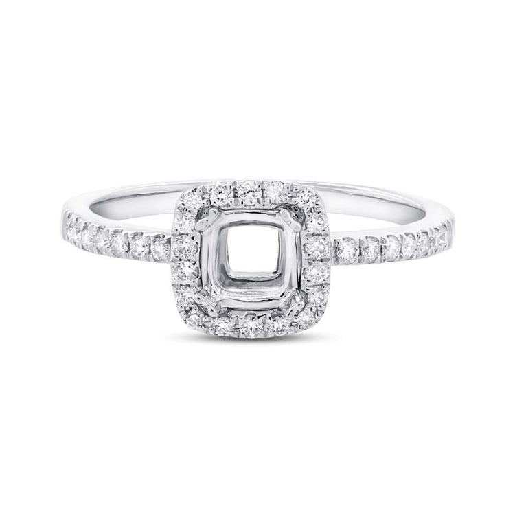 0.25ct 14k White Gold Diamond Semi-mount Ring
