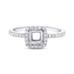 0.25ct 14k White Gold Diamond Semi-mount Ring