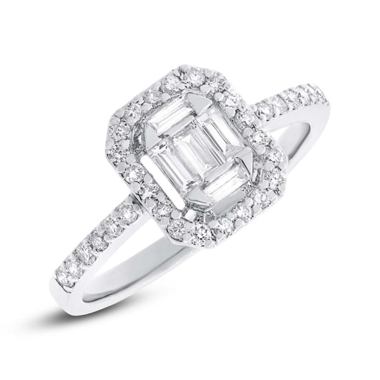 0.56ct 18k White Gold Diamond Baguette Lady's Ring