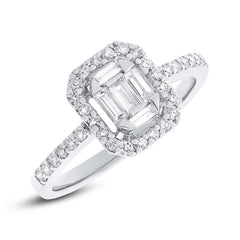 0.56ct 18k White Gold Diamond Baguette Lady's Ring
