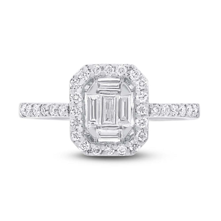 0.56ct 18k White Gold Diamond Baguette Lady's Ring