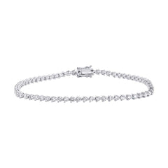 2.71ct 18k White Gold Diamond Tennis Bracelet
