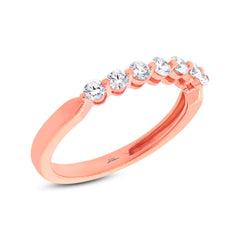 0.35ct 14k Rose Gold Diamond Lady's Band Size 4.75
