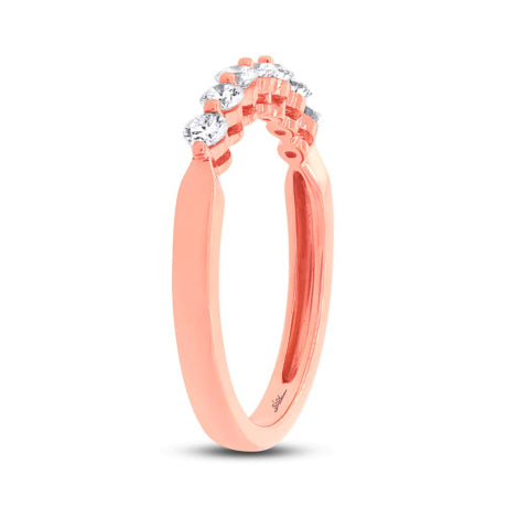 0.35ct 14k Rose Gold Diamond Lady's Band Size 4.75