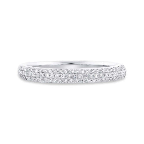 0.30ct 14k White Gold Diamond Lady's Pave Band Size 5.5