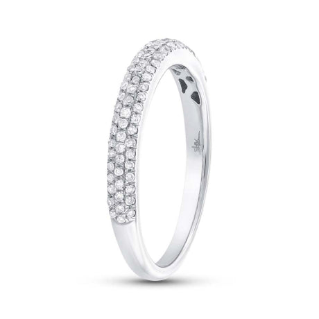 0.30ct 14k White Gold Diamond Lady's Pave Band Size 5.5