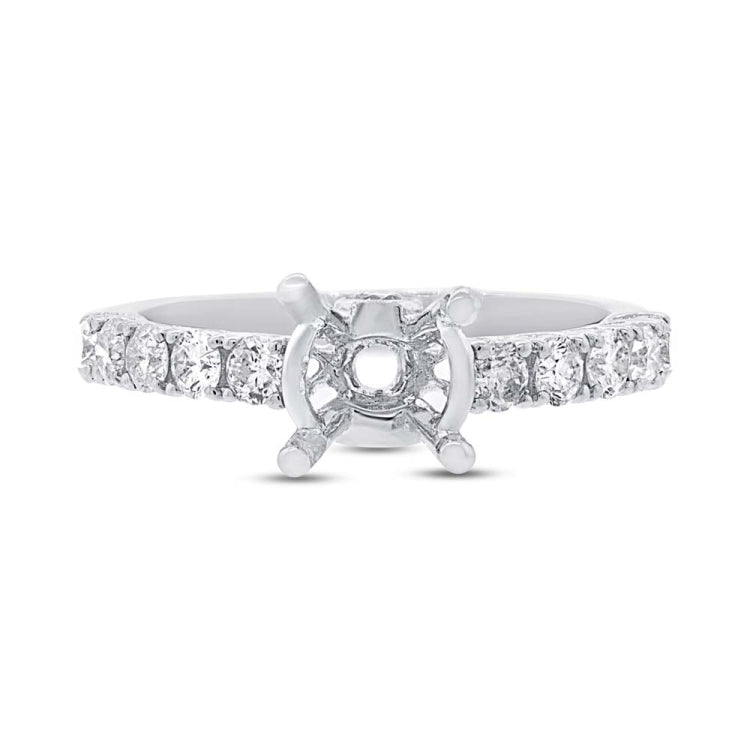 0.80ct 18k White Gold Diamond Semi-mount Ring