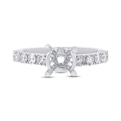 0.80ct 18k White Gold Diamond Semi-mount Ring