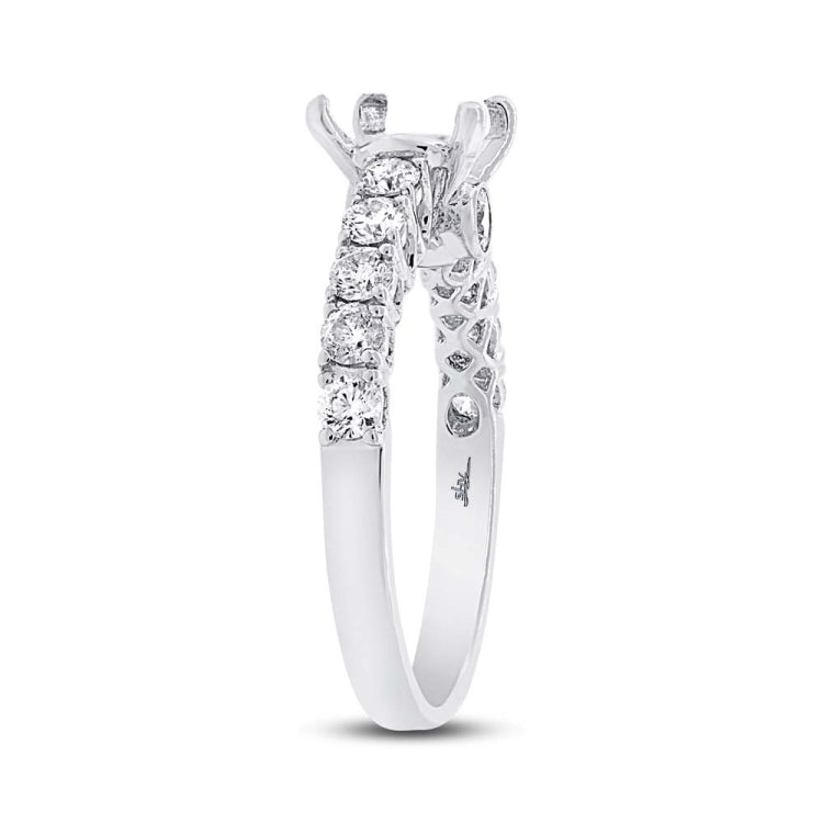 0.80ct 18k White Gold Diamond Semi-mount Ring