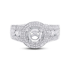 1.50ct 18k White Gold Diamond Semi-mount Ring Size 7