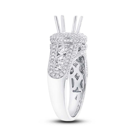 1.50ct 18k White Gold Diamond Semi-mount Ring Size 7