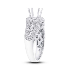 1.50ct 18k White Gold Diamond Semi-mount Ring Size 7