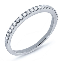 0.23ct 14k White Gold Diamond Lady's Band Size 5.5