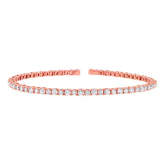 1.75ct 14k Rose Gold Diamond Bangle