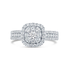 0.97Ct 14k White Gold Diamond Engagement Ring
