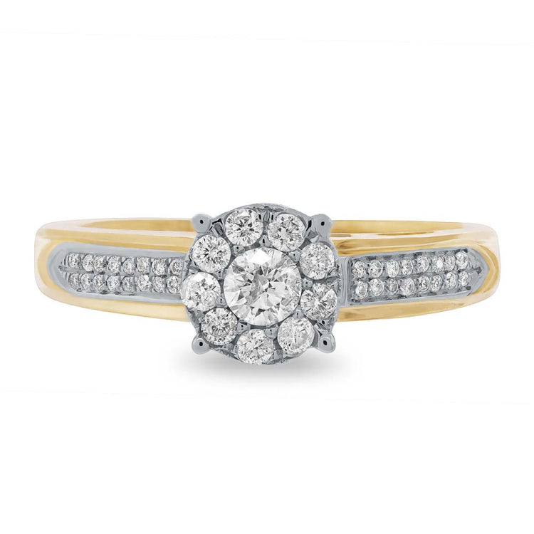 0.35ct 14k Yellow Gold Diamond Engagement Ring