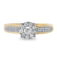 0.35ct 14k Yellow Gold Diamond Engagement Ring