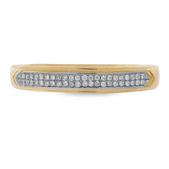 0.09ct 14k Yellow Gold Diamond Lady's Band