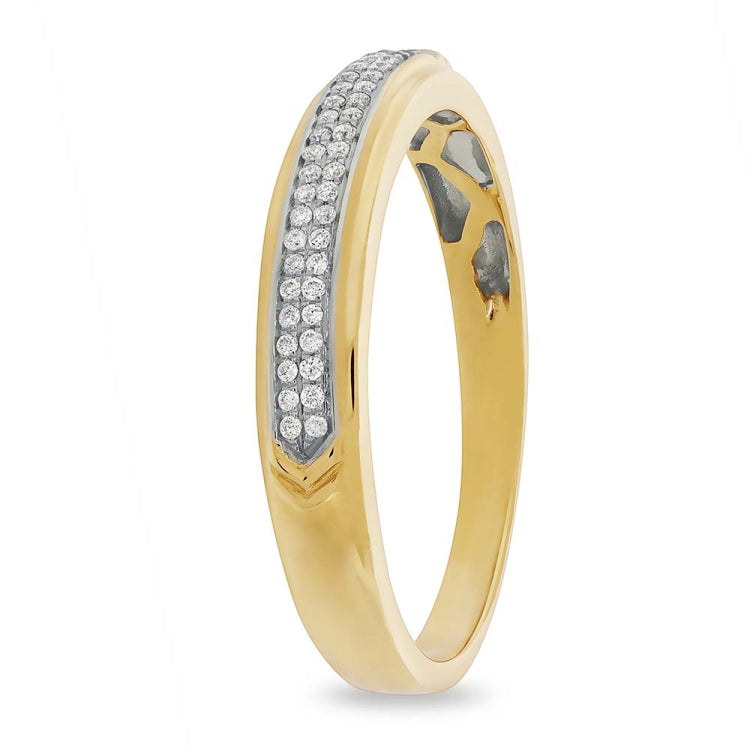 0.09ct 14k Yellow Gold Diamond Lady's Band