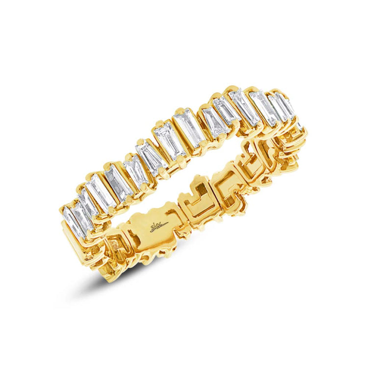 0.67ct 14k Yellow Gold Diamond Baguette Lady's Band
