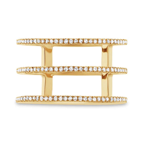 0.28ct 14k Yellow Gold Diamond Lady's Ring Size 5.5