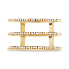 0.28ct 14k Yellow Gold Diamond Lady's Ring Size 5.5