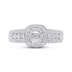 0.88ct 18k White Gold Diamond Semi-mount Ring