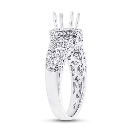 0.88ct 18k White Gold Diamond Semi-mount Ring