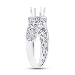 0.88ct 18k White Gold Diamond Semi-mount Ring