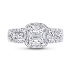 0.93ct 18k White Gold Diamond Semi-mount Ring